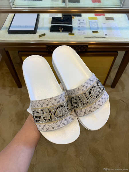 HIGH quality With Box 2019 Slides Summer Luxury Designer Beach Indoor Flat G Sandals Slippers House Flip Flops With brand sandal