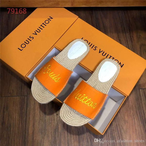 MEN sandals slippers fashion design casual straw flax sole peep-toes flat men's slippers 4 colors top quality size 38-44