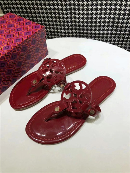 HOT Designer Sandals Tory Classic Comfortable Luxury Flip Flops Multi Color Best Selling Girl Slides Womens Slide Size 35-43