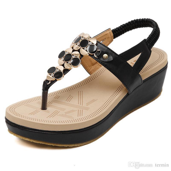 Pop 2019 Summer Gladiator Ladies Sandals Flat Women Open Toe Wedge Slides Shoes Casual Occasions Comfortable The Female Sandals.