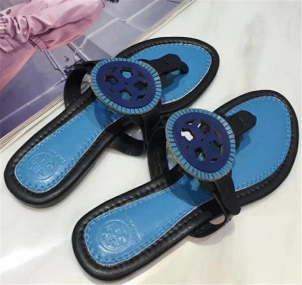 Summer Tory Womens Designer Sandals T-strap Flip Flops Sandal Designers Women's Shoes Buckle Strap Lady Slides Girl Shoes New Arrival HOT