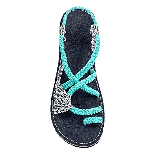 cheap outdoor Fashion Woven Sandals For Women flat heel Casual Summer Shoes Female Flat Sandals Rome Style Cross Tied beach Sandals Shoes