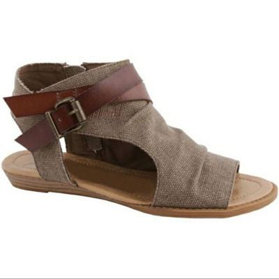 fashion new plus Size sexy women's sandals Summer casual flat with denim Roman retro buckle sandals female loafer