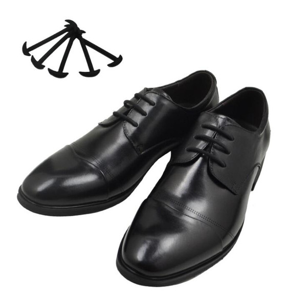 12pcs/set Men Women Leather Shoes Lazy No Tie Shoelaces Novelty Elastic Silicone Shoe Lace All Fit Strap Business Shoes Strings