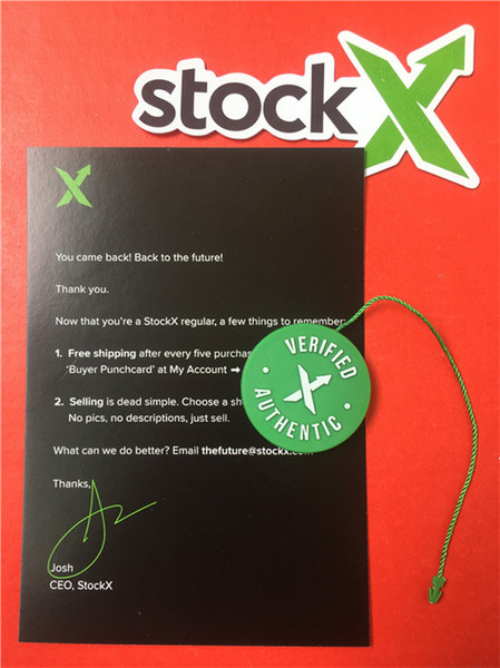 2019 New Stock X OG QR Code Sticker Green Circular Tag Plastic Shoe Buckle StockX Verified X Authentic Green Tag