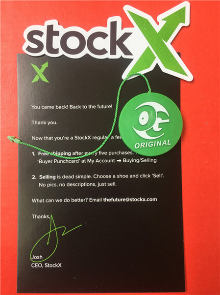 2019 In Stock X Green Circular Tag Rcode Stickers Flyer Plastic Shoe Buckle StockX Verified X Authentic Green Tag Wholesale Shoes brand Shoe