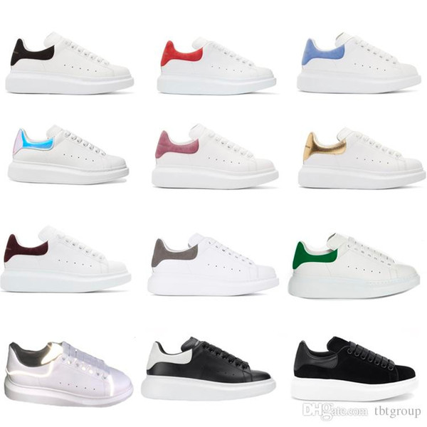 Beat Designer Shoes trainers Reflective 3M white Leather Platform Sneakers Womens Mens Flat Casual Party Wedding Shoes Suede Sports Sneakers