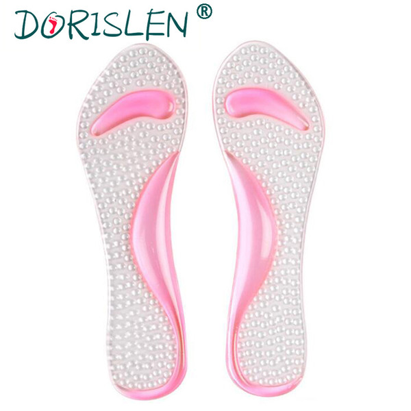 Silicone Gel Sandals Orthopedic Insoles For Lady Arch Support Orthotics Massage Shoes Pad