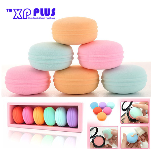 B3001 Macaron Face Foundation Cosmetic Puff Beauty Tool Kit Blusher Powder Puff Colorful Cute Macaron Sponge Makeup Tool Beauty