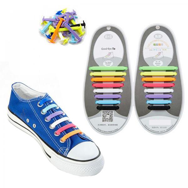 Slip-ons Silicone No-Tie Shoelaces Unisex Women Men Athletic Running Elastic Silicone Shoe Lace All Sneakers Fit Strap Set Colorful