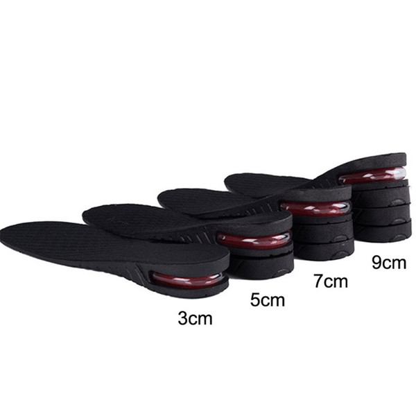 3-9cm Height Increase Insole Cushion Height Lift Adjustable Cut Shoe Heel Insert Taller Women Men Unisex Quality Foot Pads