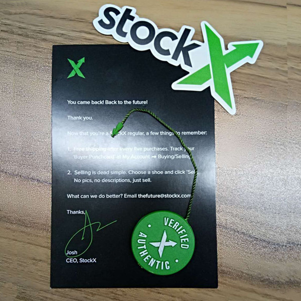 Stock X OG QR Code Sticker StockX Card Green Circular Tag Plastic Verified Authentic Shoe Buckle New Arrival Accessories