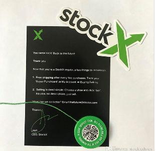 2019 Stock X OG QR Code Sticker StockX Card Green Circular Tag Plastic Verified Authentic Shoe Buckle New Arrival Accessorie