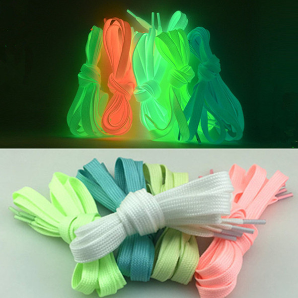 IWEARCO STORE Luminous Shoelace Sport Men Women Shoe Laces Glow In The Dark Fluorescent Shoeslace for Sneakers Canvas Shoes 1 PAIR