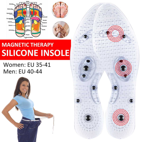 Magnetic Therapy Silicone Insoles Transparent Massage Foot Weight Loss Slimming Insole Health Care Shoe Pad Sole Dropshipping