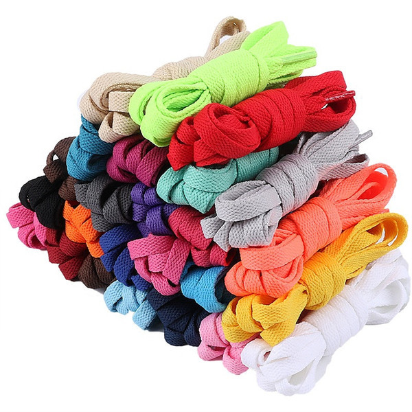 New Flat Shoelaces Dress Canvas Shoe Lace Sneaker Boots Shoe Laces Unisex Strings Shoelace 24 Colors