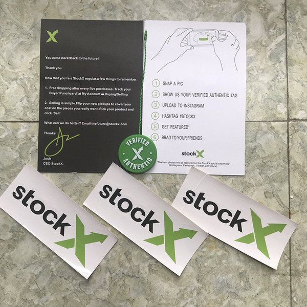 Drop Stock X OG QR Code Sticker Green Circular Tag Plastic Shoe Buckle StockX Verified X Authentic Green Tag