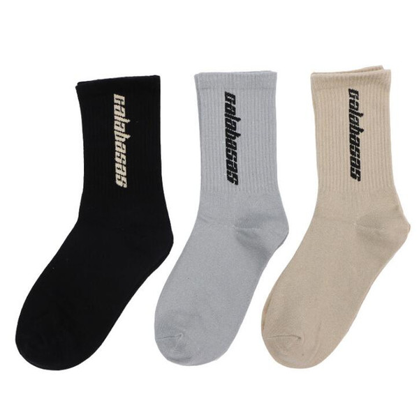 3 Colors Calabasas Socks Cotton Kanye West Men Women Socks Casual stockings Skateboard Stockings Unisex Hot sale