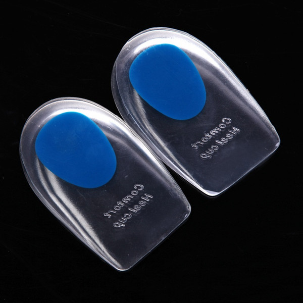 Silicone Gel Insoles Heel Pad Foot Care Cups Calcaneal Spur Elastic Care Half Insole Shoe Inserts