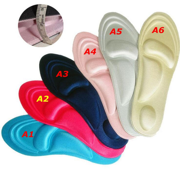 4D Sport Sponge Soft High Heel Shoe Insoles Arch Support Orthotic Massage Pain Relief Insert Shock Absorber Comfort Cushion Pads