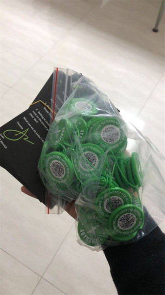 2019 StockX OG QR Code Sticker Green Circular Tag Plastic Shoe Buckle StockX Verified X Authentic Green Tag Hot Sale