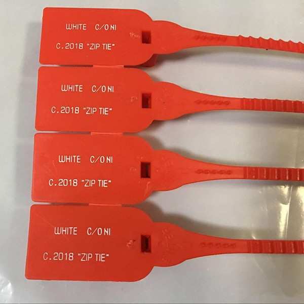 2018 Wholesale Red tag Zip Tie OW Plastic tag for off shoes C.2017