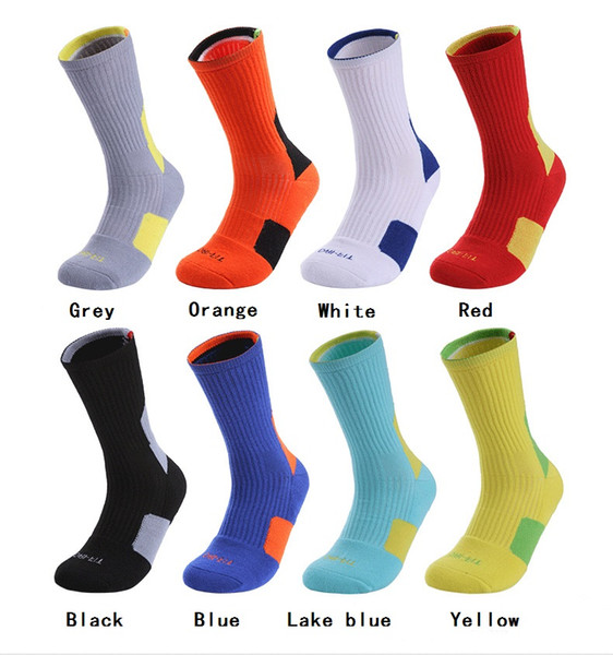 Men Towel Bottom Basketball Training Socks Breathable Anti-slip Soccer Riding Fitness knee-high Male Sports Socks