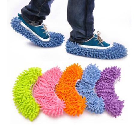 4Pcs/Lot Chenille Shoe Covers Multi-Function Floor Cleaning Mop Slipper Lazy Shoe Covers Grazing Slipper 7 Colors,dandys