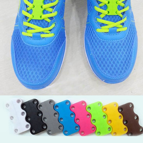 1 Pair 6 Colour ShoeLaces Magnetic Shoelace Buckle Lazy Closures Lacet Chaussure Shoe Laces No to Tie lazy Shoe laces