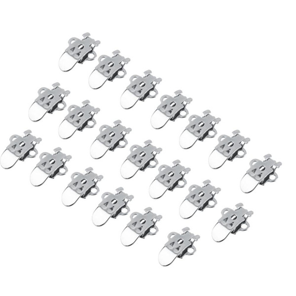 20PCS/Set Blank Stainless Steel Flower Shoes Clips On Findings Silver Color DIY Craft Buckles Worldwide sale