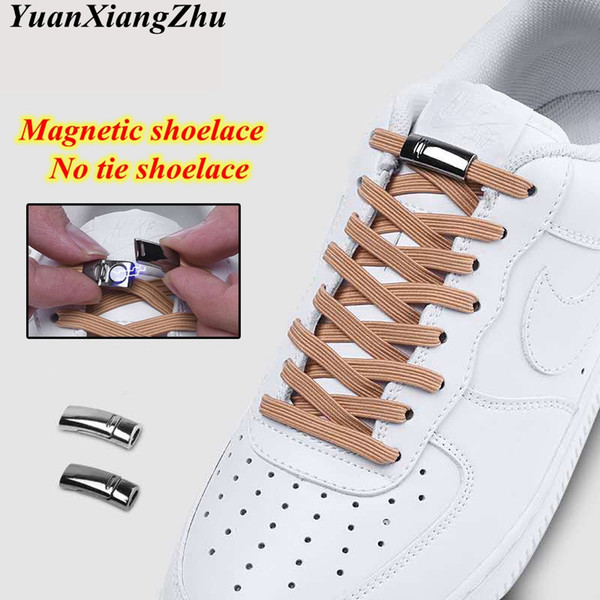 1Pair Magnetic Elastic Shoelaces Quick Locking Shoelace No Tie Shoes Lace Kids Adult Unisex Shoelace Sneakers Shoe Laces Strings