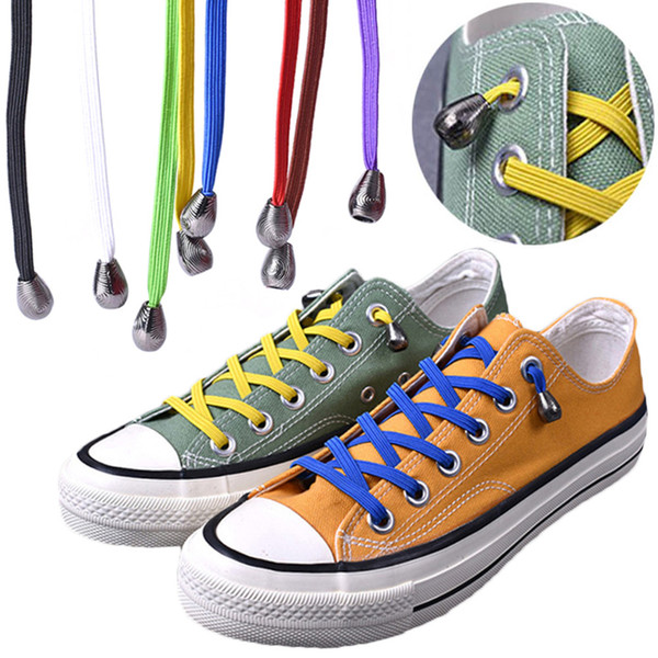 1 Pair 100CM Stretching No Tie Shoelaces Quick and Easy Sneakers Elastic Shoes Laces Men women Unisex Lazy Elastic shoelace