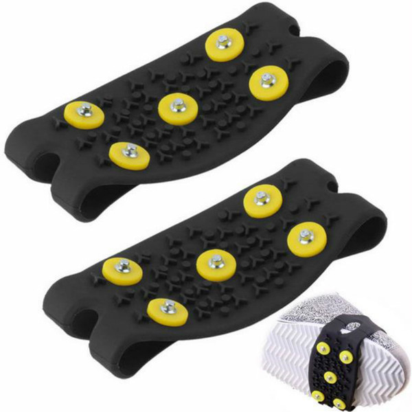 5 Studded Anti-slip Ice Grip Ice Spike Winter Walking Sports anti-slip overshoes outdoor shoes cover