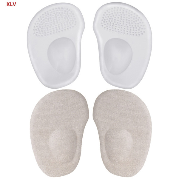 KLV 1Pair Foot Care Half Insole Cushion Heel Feet Silicone Arch Forefoot Shoe Pads