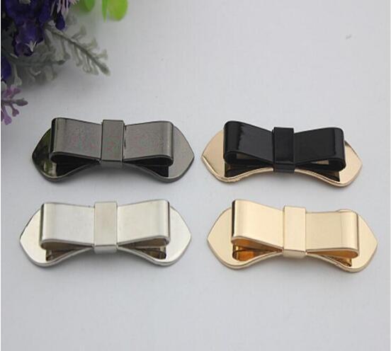 Free shipping (10 PCS/lot) 4 color high quality beautiful bow sandal shoes button clip DIY manual metal Shoe Decorations