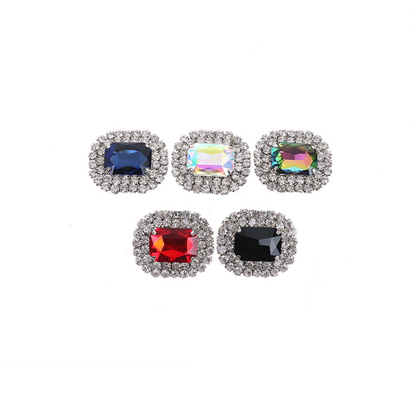 1Pcs Fashion Shining High-Quality Shoe Clips Metal Rhinestone Shoes Buckle Clip Decoration 10 Colors Available