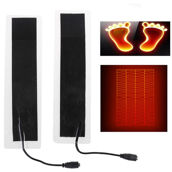 2X USB 12V 20*4cm Plastic Warm Heating Heater Winter Warm Plate Waist Shoes Pad Heat Mat