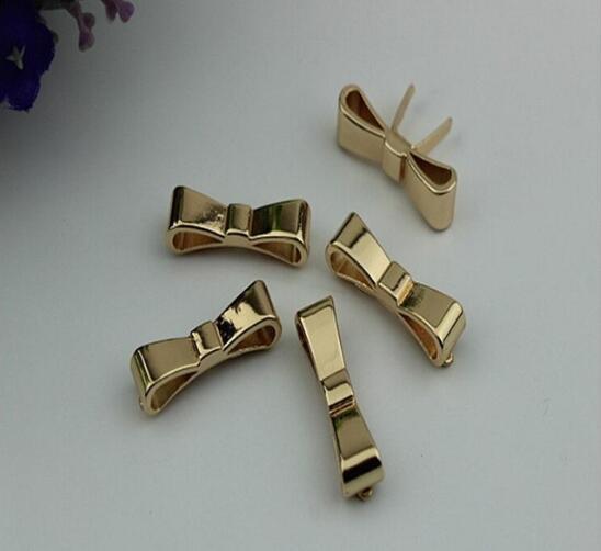 (20 PCS/lot) of new metal plating DIY small bowknot buckle shoes accessories c-32