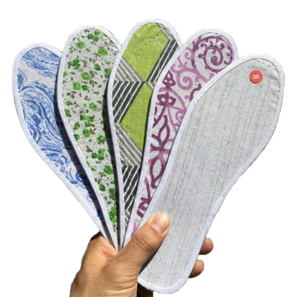 Unisex Pure Cotton Shoes Cushion Pad Insoles for Shoes Comfort Healthy Inserts Insoles Sport Absorb Sweat Shoe Pad Flower