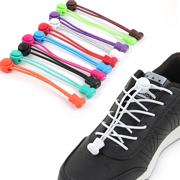 Stretching Lock lace 10 colors a pair Of Locking Shoe Laces Elastic Sneaker Shoelaces Shoestrings Running/Jogging/Triathlon