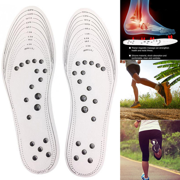 1Pair Acupressure Magnetic Massage Foot Insole Therapy Reflexology Pain Relief Pads New Shoes Men Insoles Gel Shoe Pad