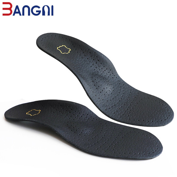 3ANGNI Leather Orthotic Silicone Insoles orthopedic Flat Feet Heel Pain Arch Support For Man Woman Shoe insoles sole Insert