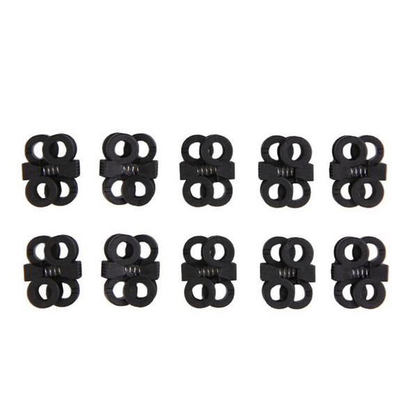 10Pcs Black Cross Umbrella Rope Adjustment Shoelace Buckle Rope Clamp Cord Locks Stopper