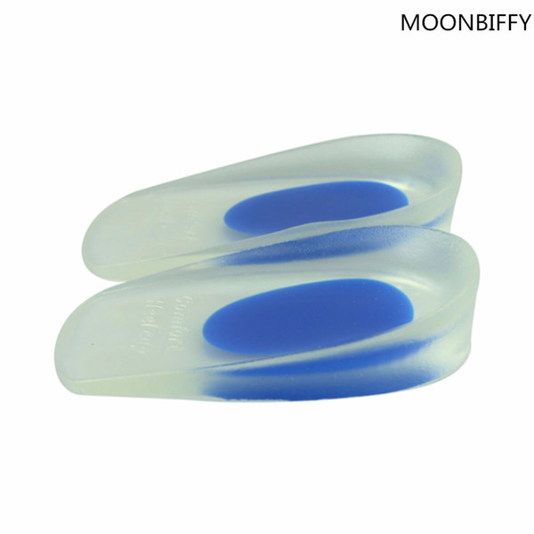 1 Pair Men Women Silicon Gel heel Cushion insoles soles relieve foot pain protectors Spur Support Shoe pad High Heel Inserts