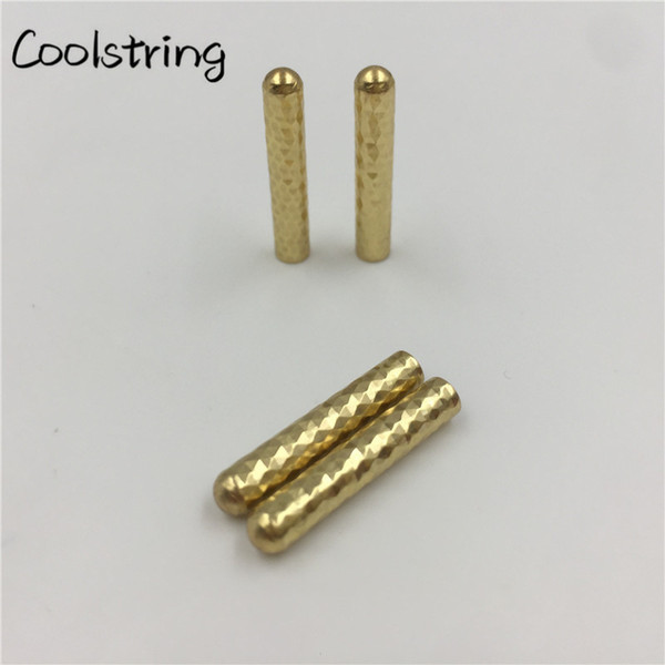 Coolstring 4pcs/1Set Close Mouth Type Shiny Shoelaces Metal Tips DIY 4.0x22mm Highlight Ends Of Shoestrings Gold Metal Aglets