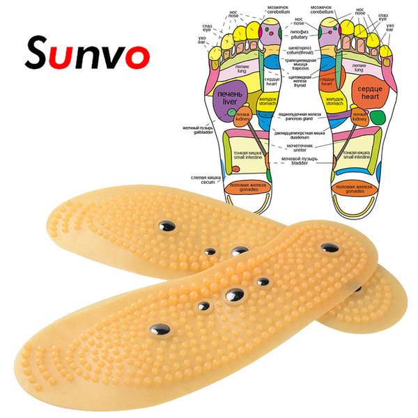 Sunvo Magnetic Acupressure Insoles for Slimming Weight Loss Foot Massage Shoe Pads Massaging Feet Health Care Sole Dropshopping