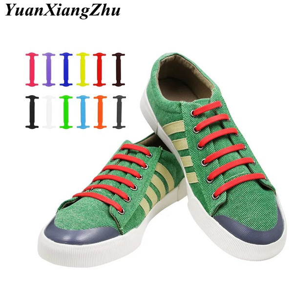 16pcs/set Adult Lazy Elastic No Tie Shoelaces Free Tying Silicone Shoelace Easy Shoe Laces All Sneakers Fit Strap Shoe Lace L13