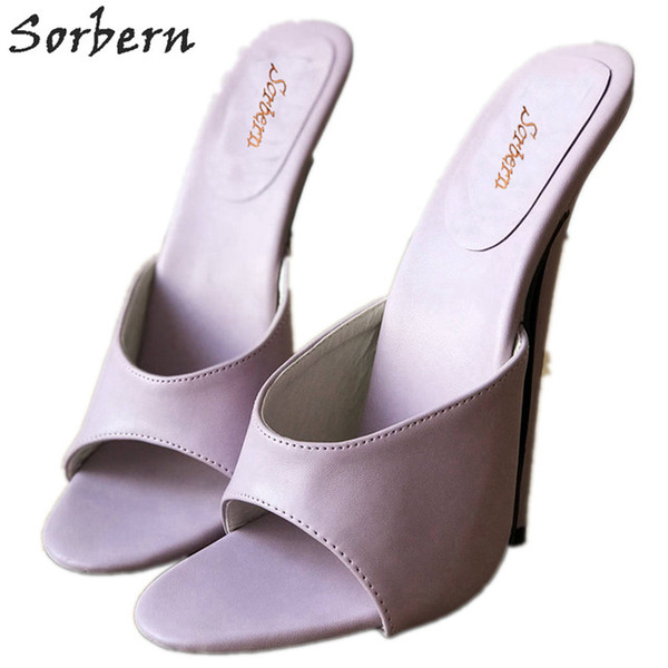 Sorbern Fashion Slides Women 18Cm High Heel Slippers Open Toe Stilettos Women Shoes Summer Summer Slide Sandals Outdoor