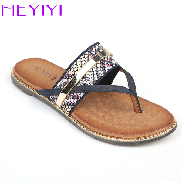 HEYIYI Slippers Casual Women Flat Flip flops Comfortable Plus Size Summer Shoes Narrow Band Outside Beach Soft Rubber Slides