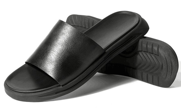 Summer massage women simple comfortable beach bathroom can be used skid-proof and odor-proof black handsome men's sandals